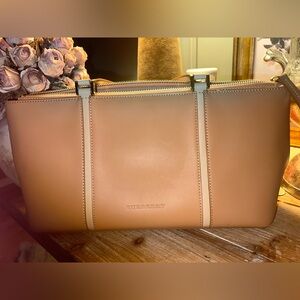 Burberry Tan Leather Shoulder Bag w/ COA